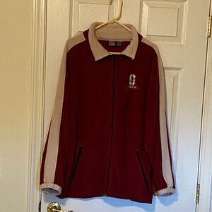 Stanford University Red and Tan Men's Fleece Jacket